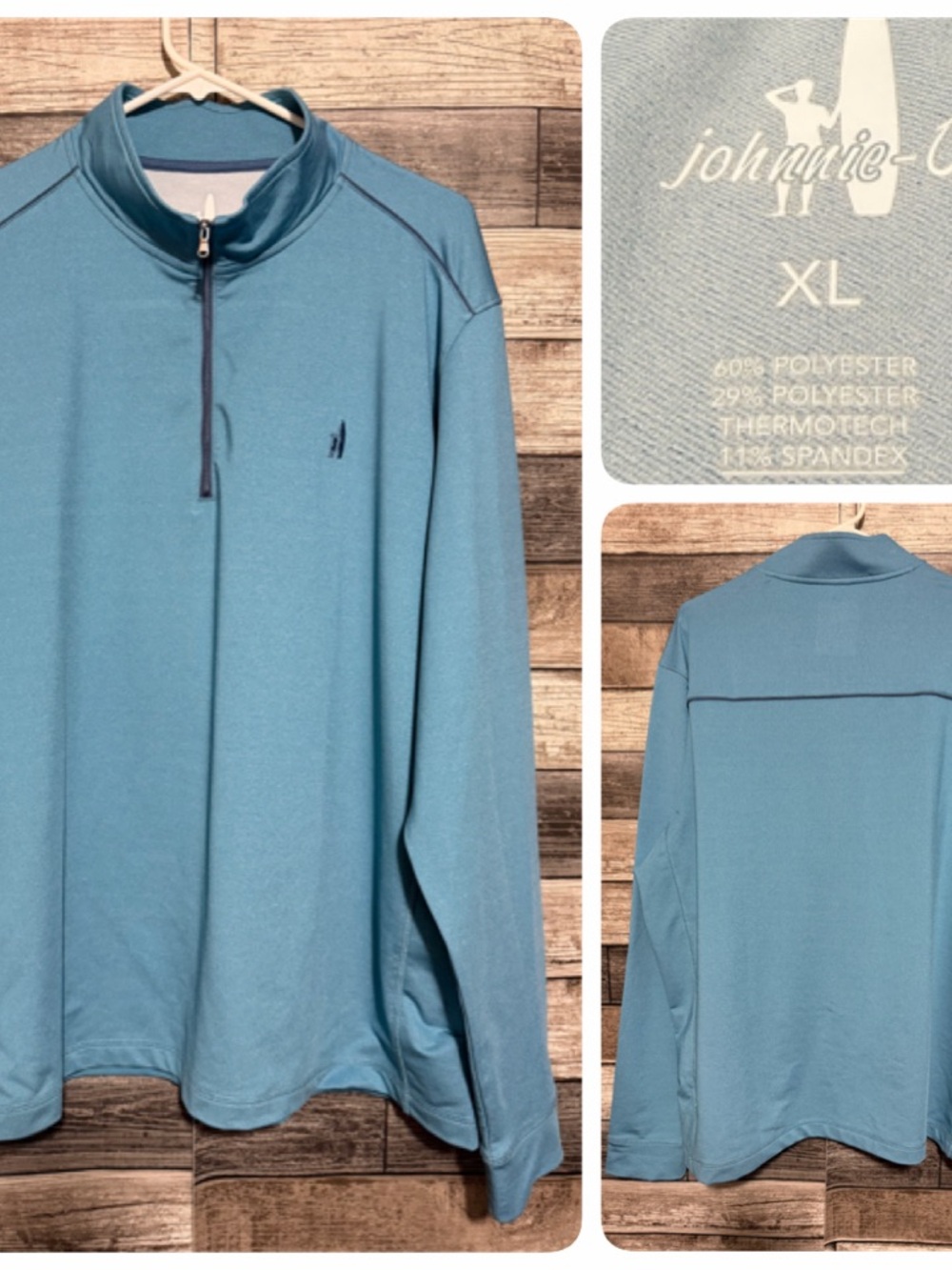 Johnnie-O 1/4 Zip Pullover Men’s XL Blue Performance Casual Stretch